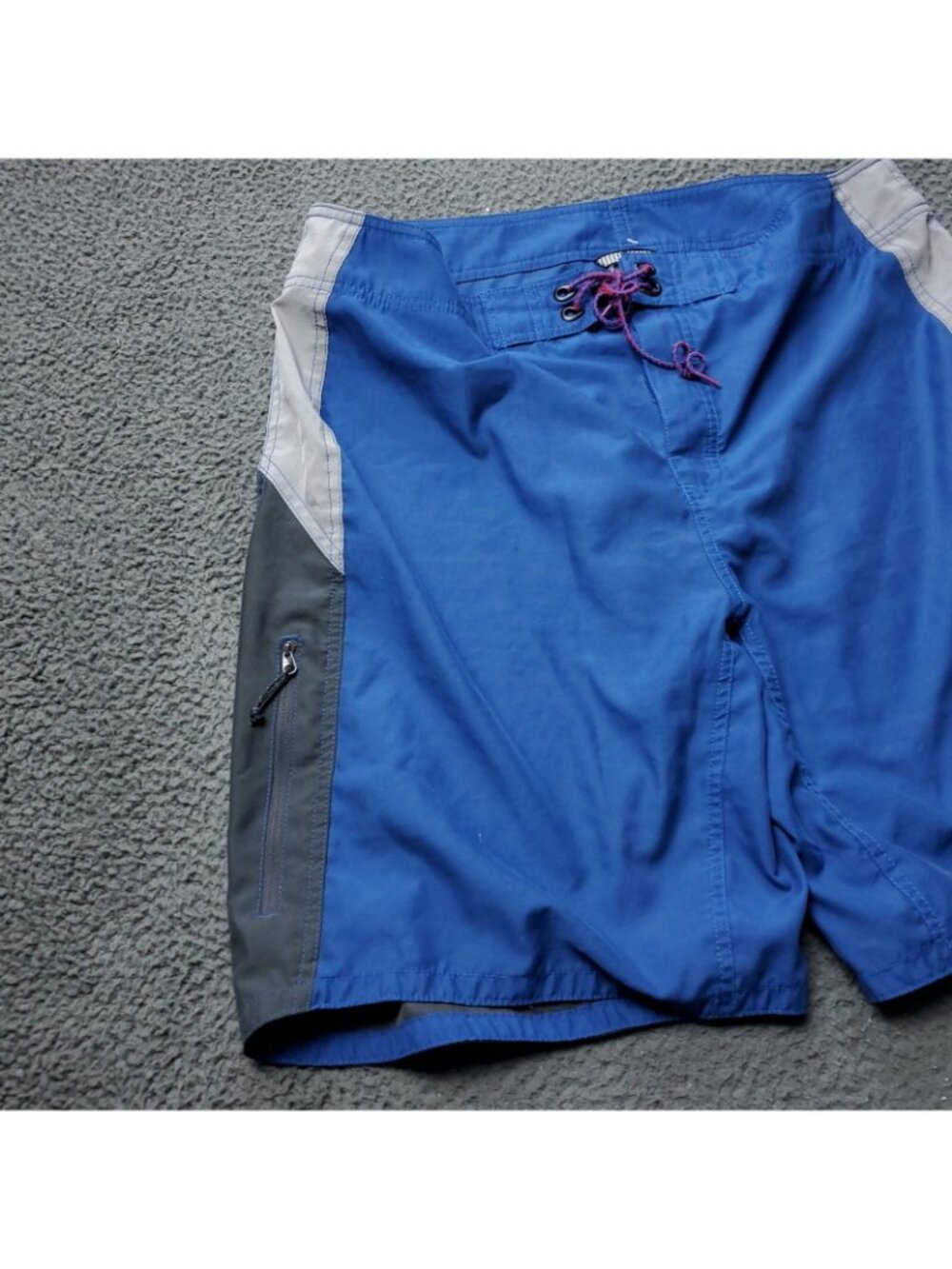 VINTAGE 90s The North Face Swim Shorts Mens 36 x11 Board Zip Pocket  Blue Trunks - Picture 4 of 10